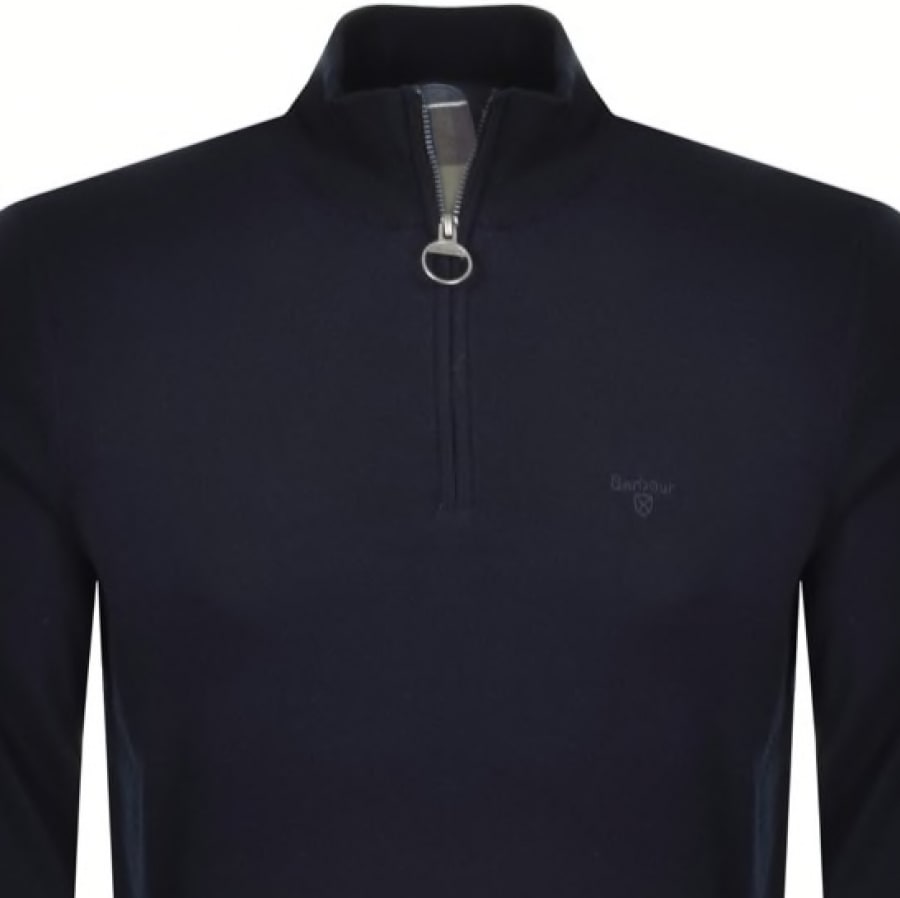 Alternative Image for ProductBarbour Half Zip Knit Jumper Navy2